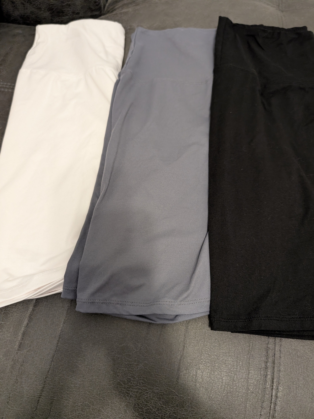 (3) Pack Women's Bike Shorts- Black, Gray, White